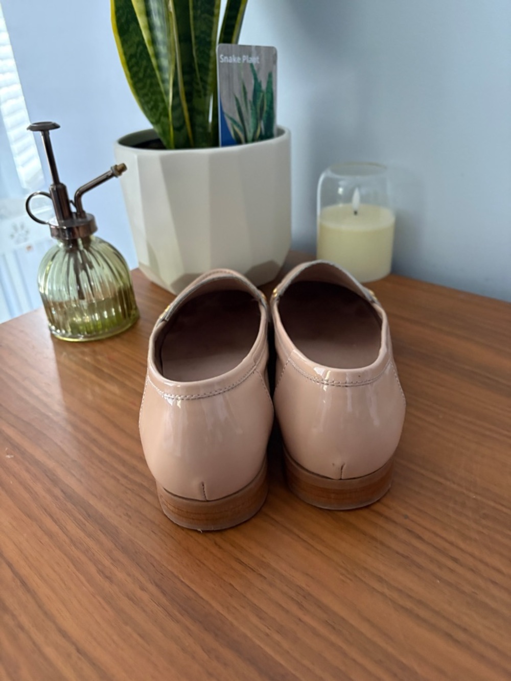 Minelli Blush Patent Leather Penny Loafers - Picture 3 of 5